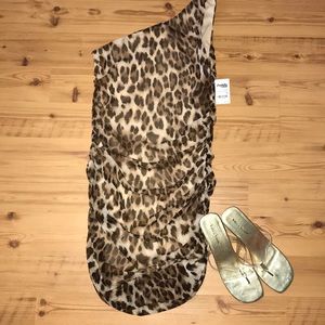 Charlotte Russe cheetah print dress NWT